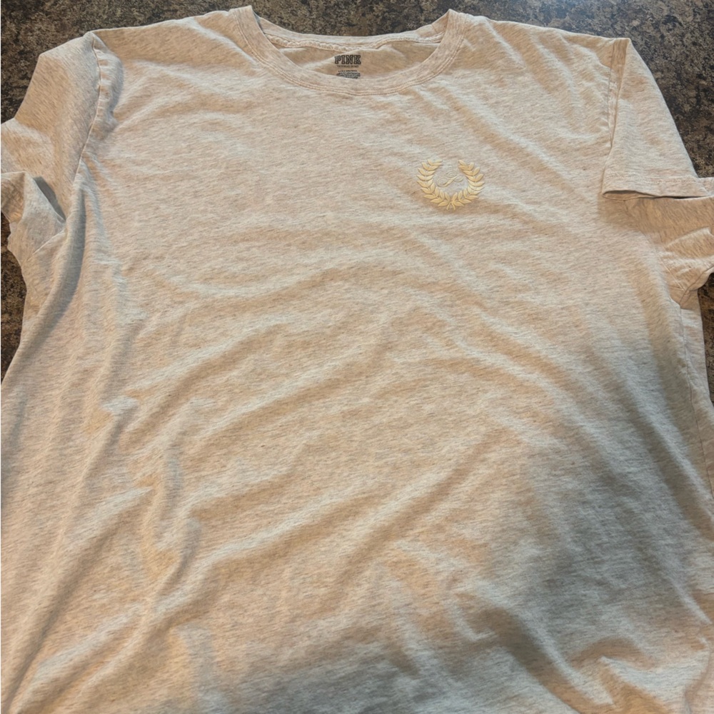 PINK Victoria's Secret Oatmeal Campus Tee